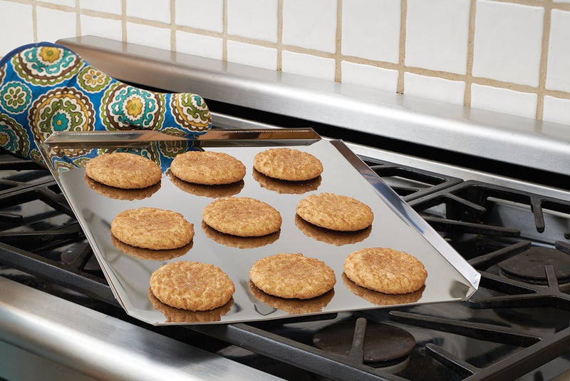 Fox Run Cookie Baking Sheet, No Edge Stainless Steel Baking Sheet, 17" x 14" - Image 4